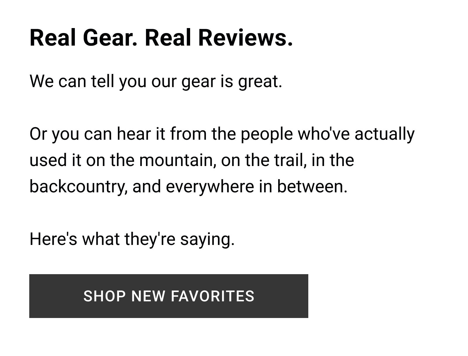 Real Gear. Real Reviews.