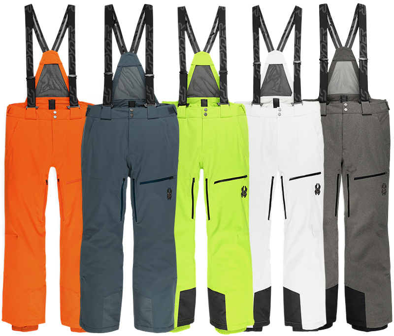 Row of Dare Pants in multiple colorways.