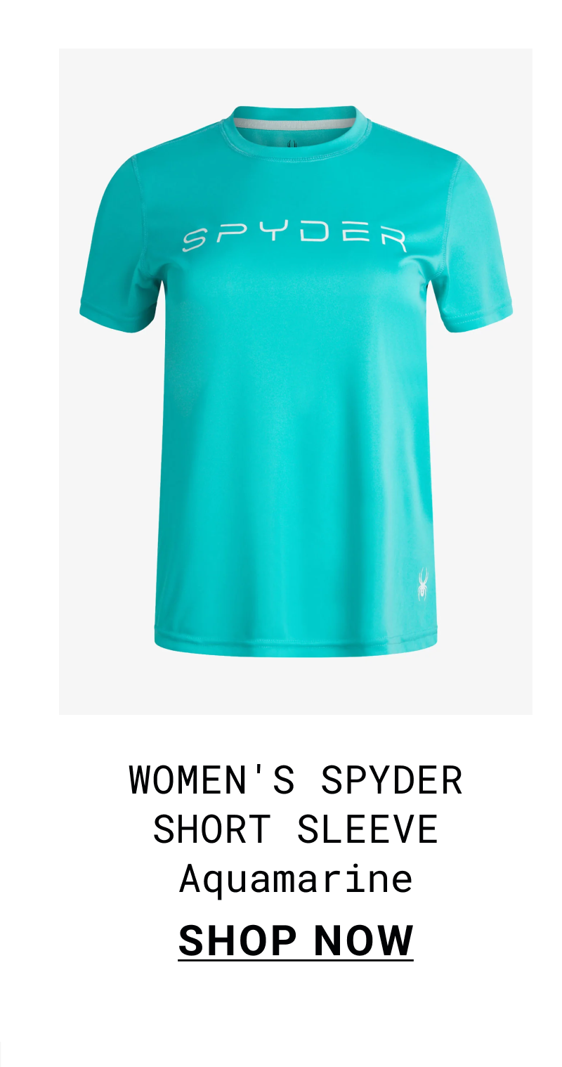 Women's Spyder Short Sleeve - Aquamarine