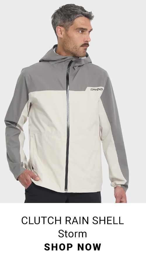 Clutch Rain Shell. Storm. Shop Now.