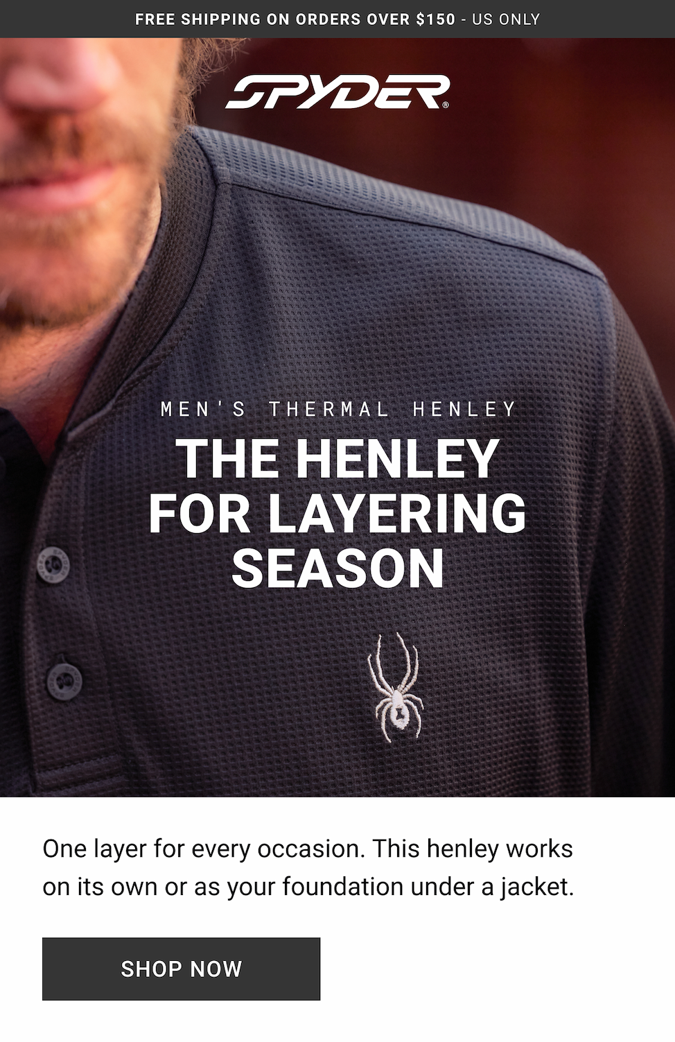 Men's Thermal Henley The Henley For Layering Season