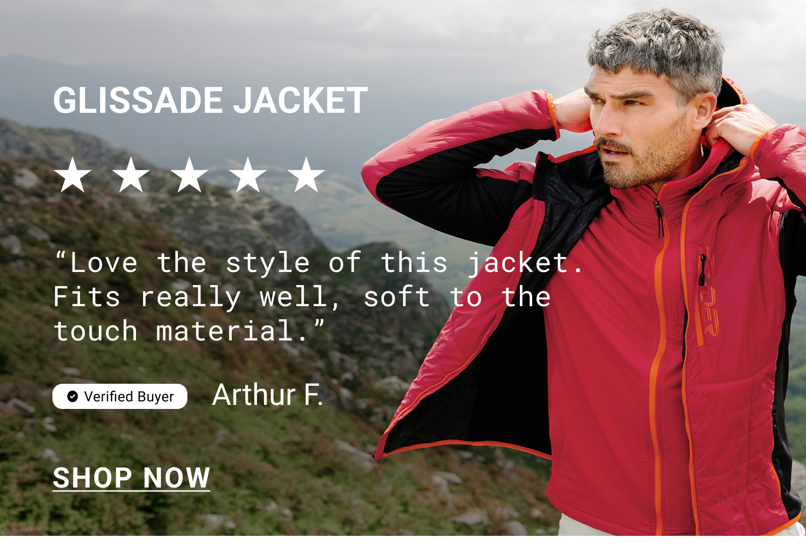 Men's Glissade Hooded Jacket - Spyder Red