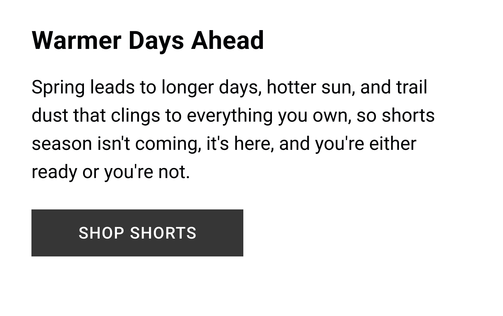 Warmer Days Ahead