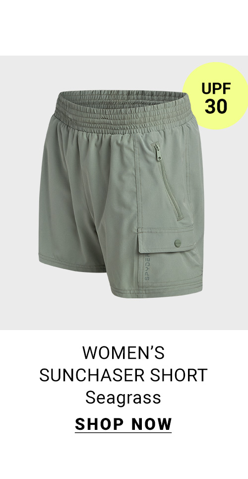 Women's Sunchaser Short. Seagrass. Shop Now.