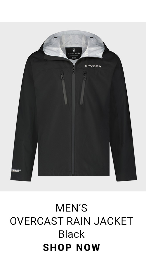 Men's Overcast Rain Jacket. Black. Shop Now.