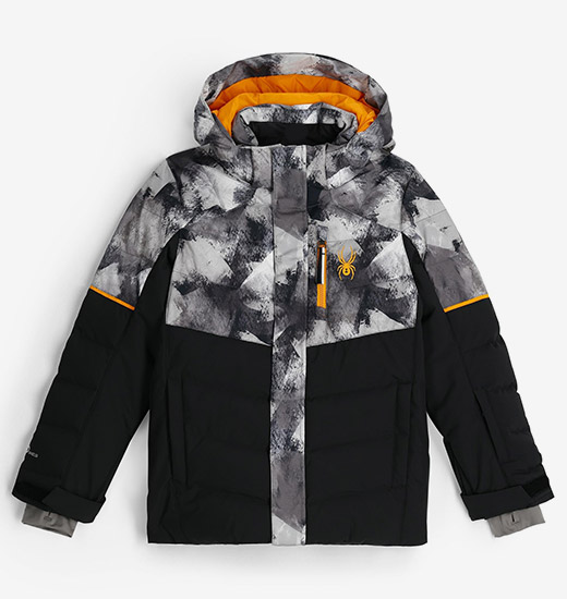 Boys Impulse Jacket - Black Block Camo