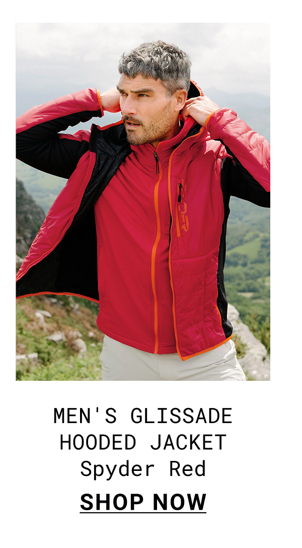 Men's Glissade Hooded Jacket - Spyder Red