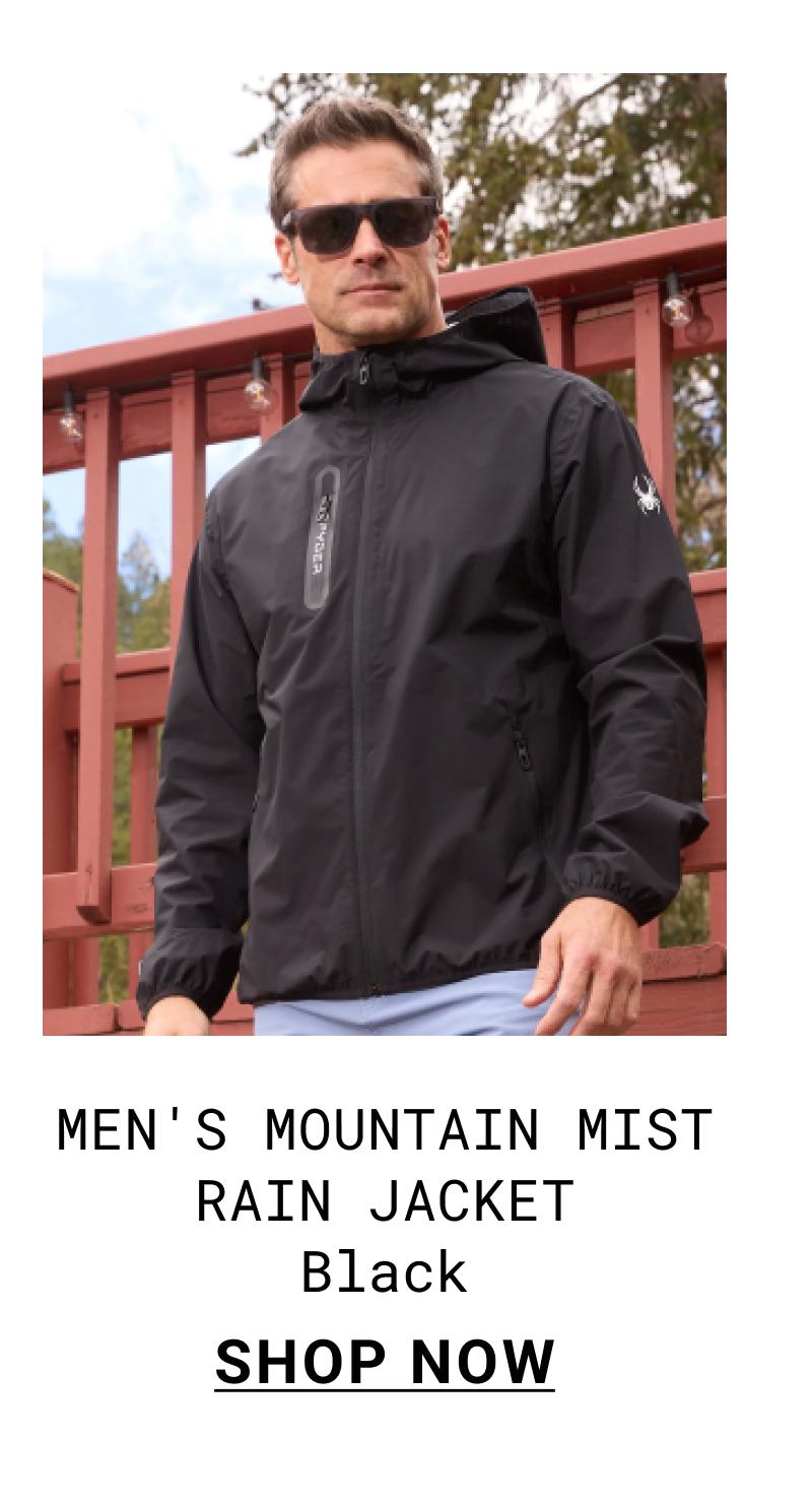 Men's Mountain Mist Rain Jacket - Black