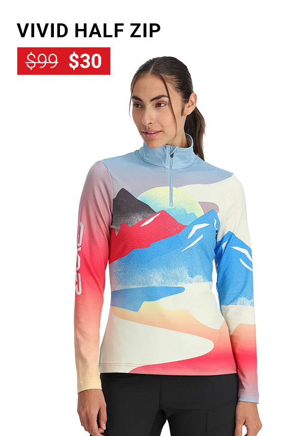 Women's Vivid Half Zip, was $99, now $30