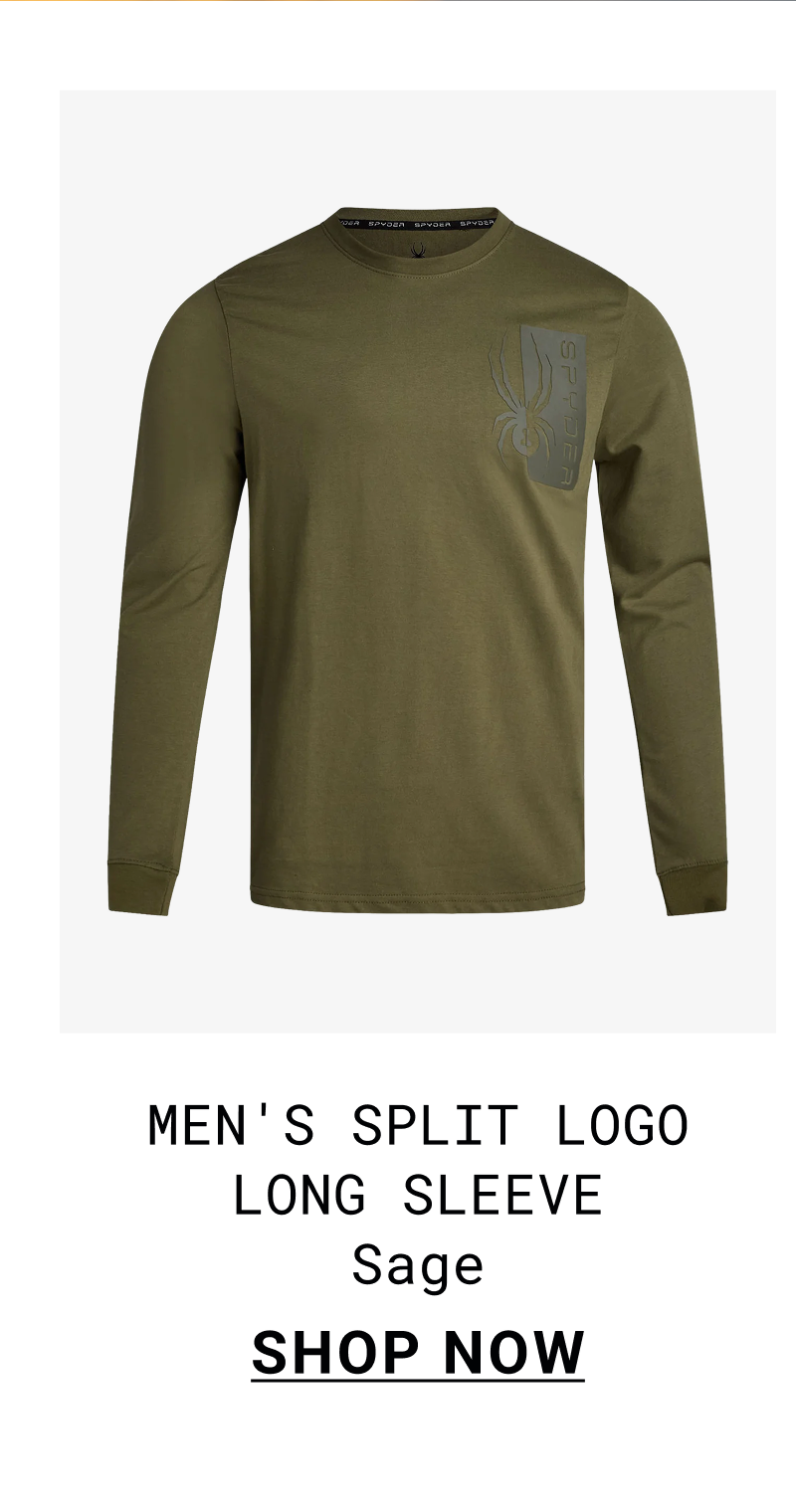Men's Split Logo Long Sleeve - Sage