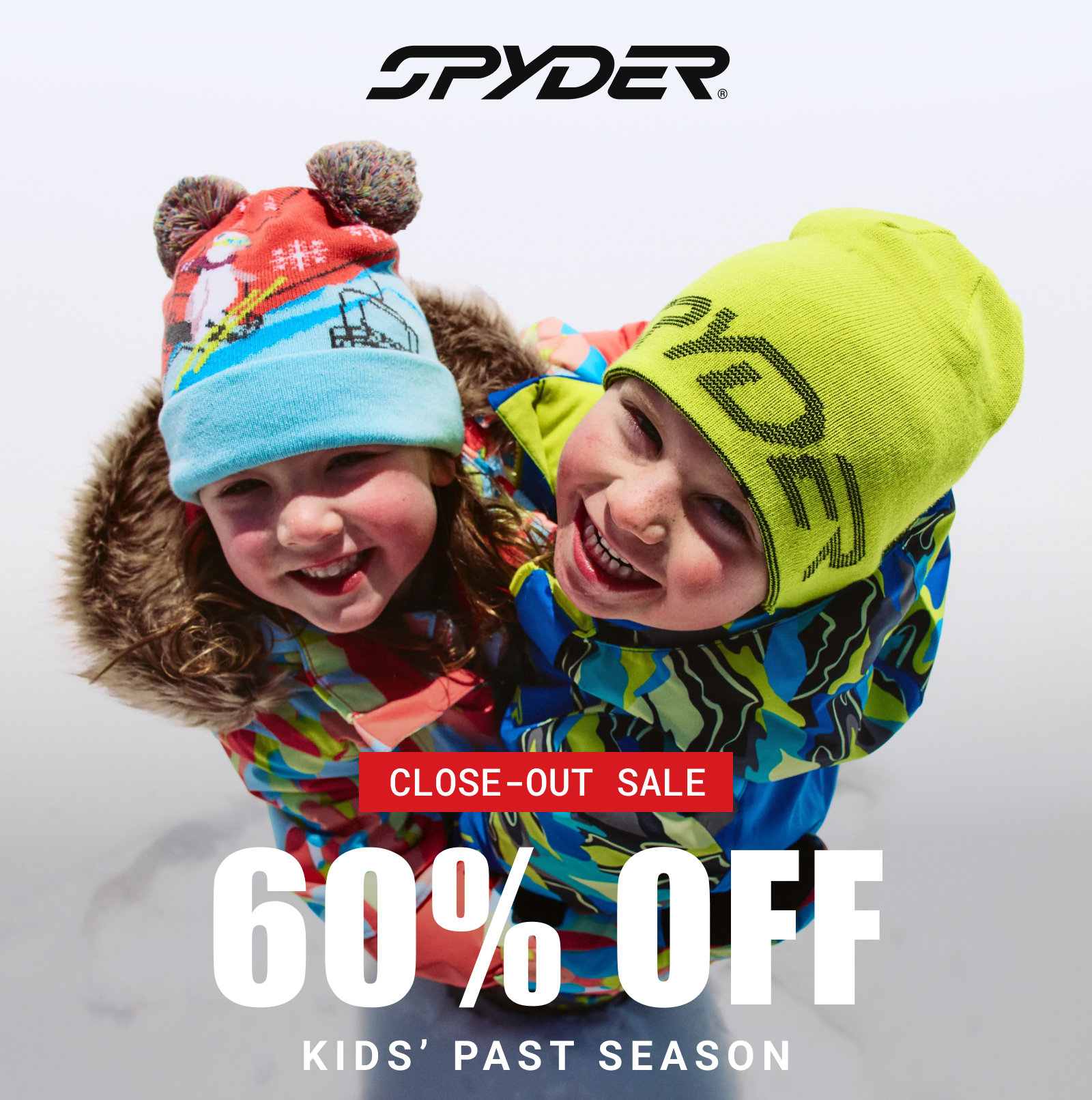 CLOSE-OUT SALE: 60% OFF: Kids' Past Season