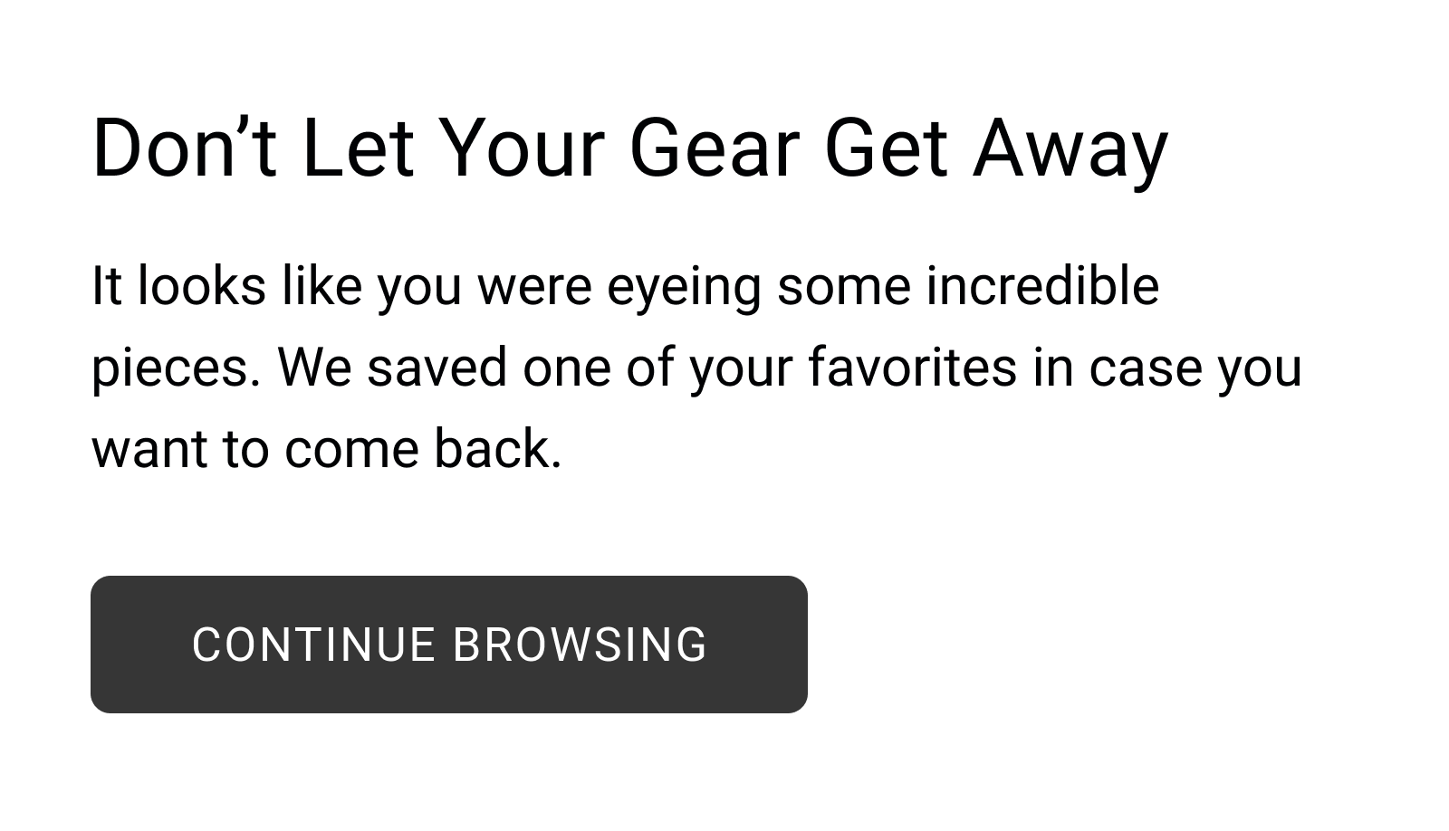 Don't let your gear get away