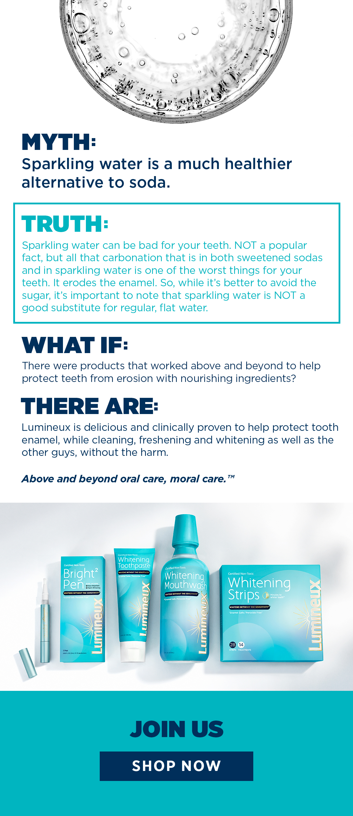 The surprising fact about sparkling water Luminuex By Oral Essentials