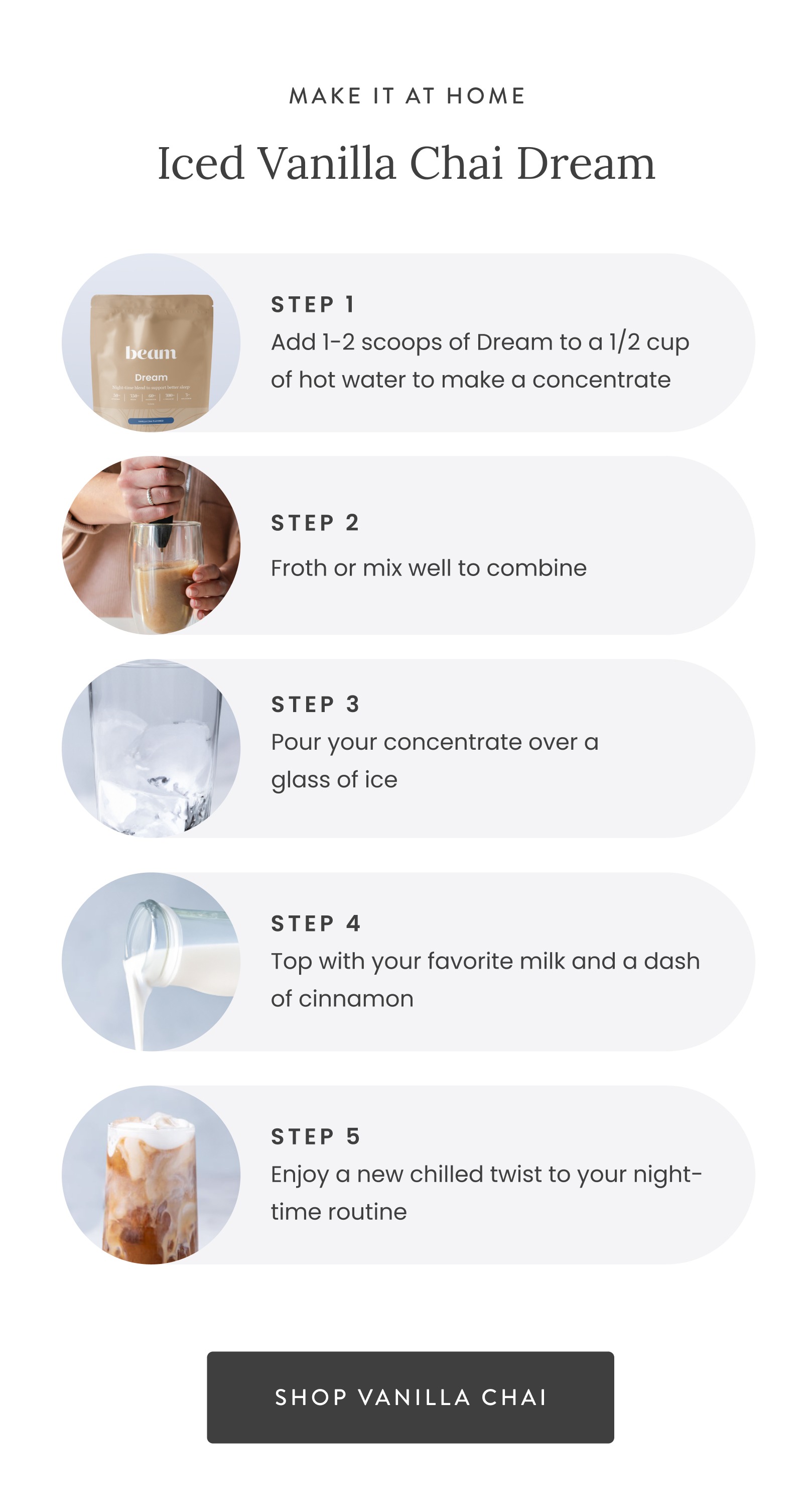Iced Vanilla Chai Dream