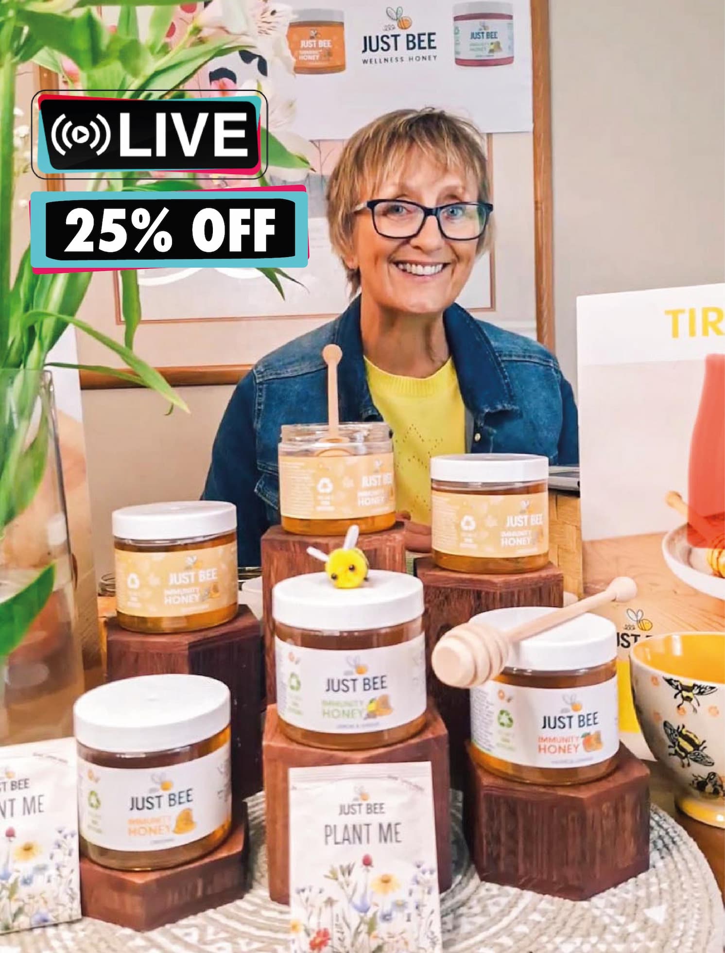 Sue doing a Tiktok live