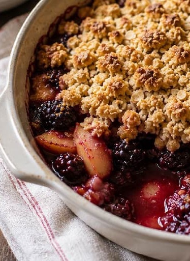 Apple & Blackberry Crumble