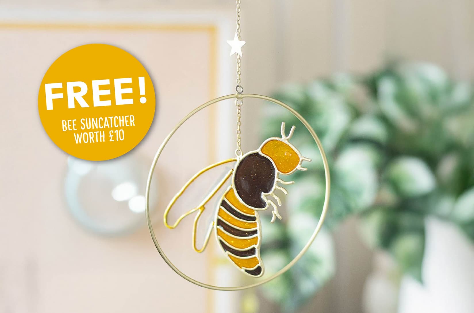 image of bee suncatcher