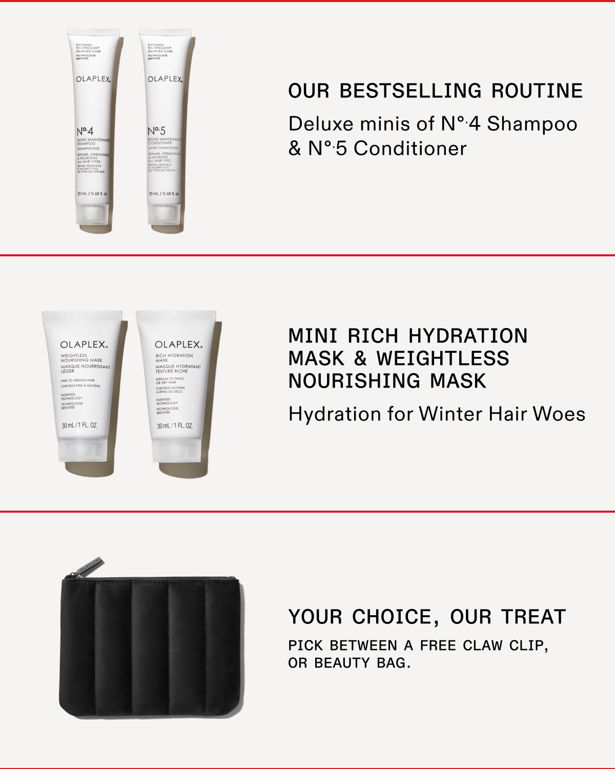 Our bestselling routine | Mini Rich Hydration Mask & Weightless Nourishing Mask | Your Choice, Our Treat