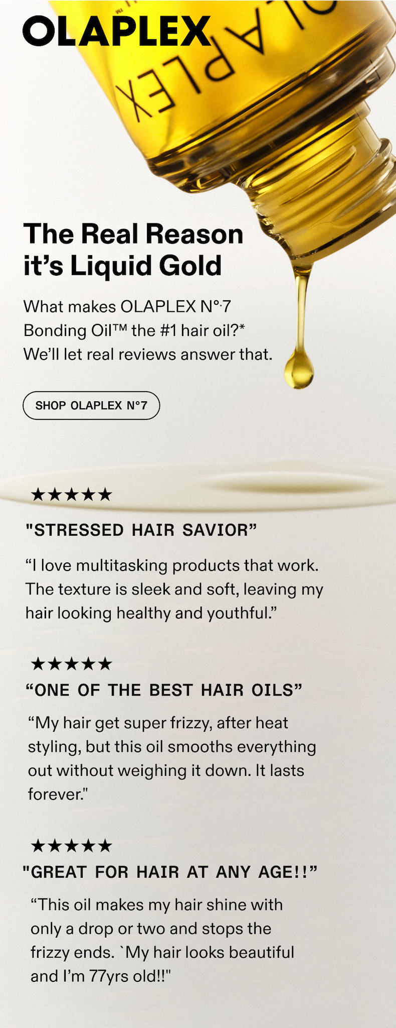 The Real Reason it's Liquid Gold | Shop OLAPLEX No.7