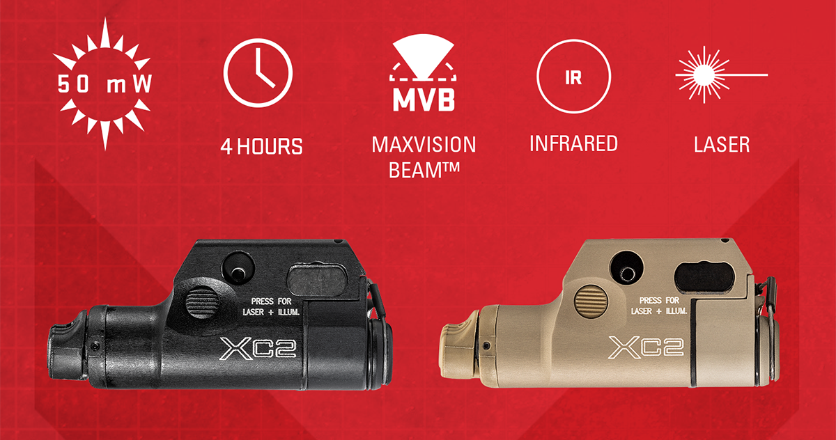 SureFire XC2-IRC - Ultra Compact LED Handgun Illuminator & Laser Sight