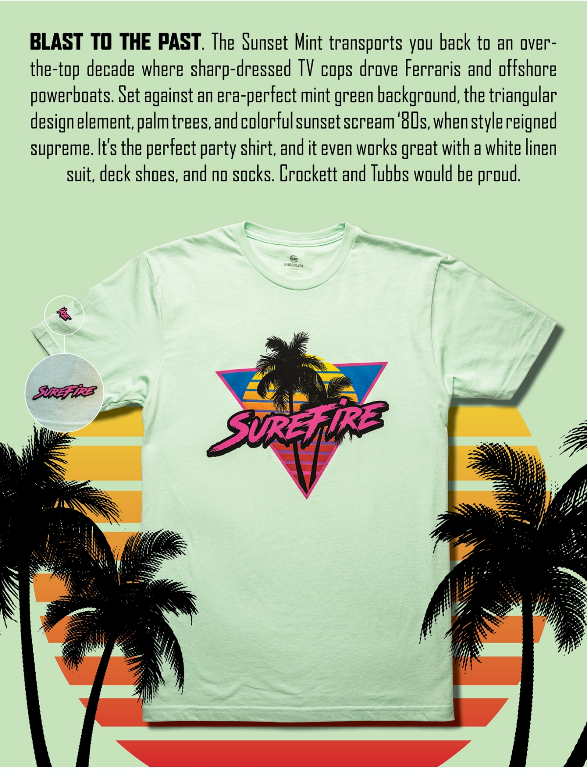 Blast to the Past. It's the perfect party shirt, and it even works great with a white linen suit, deck shoes, and no socks.