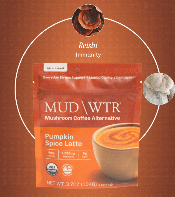 Mental Clarity – Lion's Mane • Stress – Ashwagandha • Immunity – Reishi