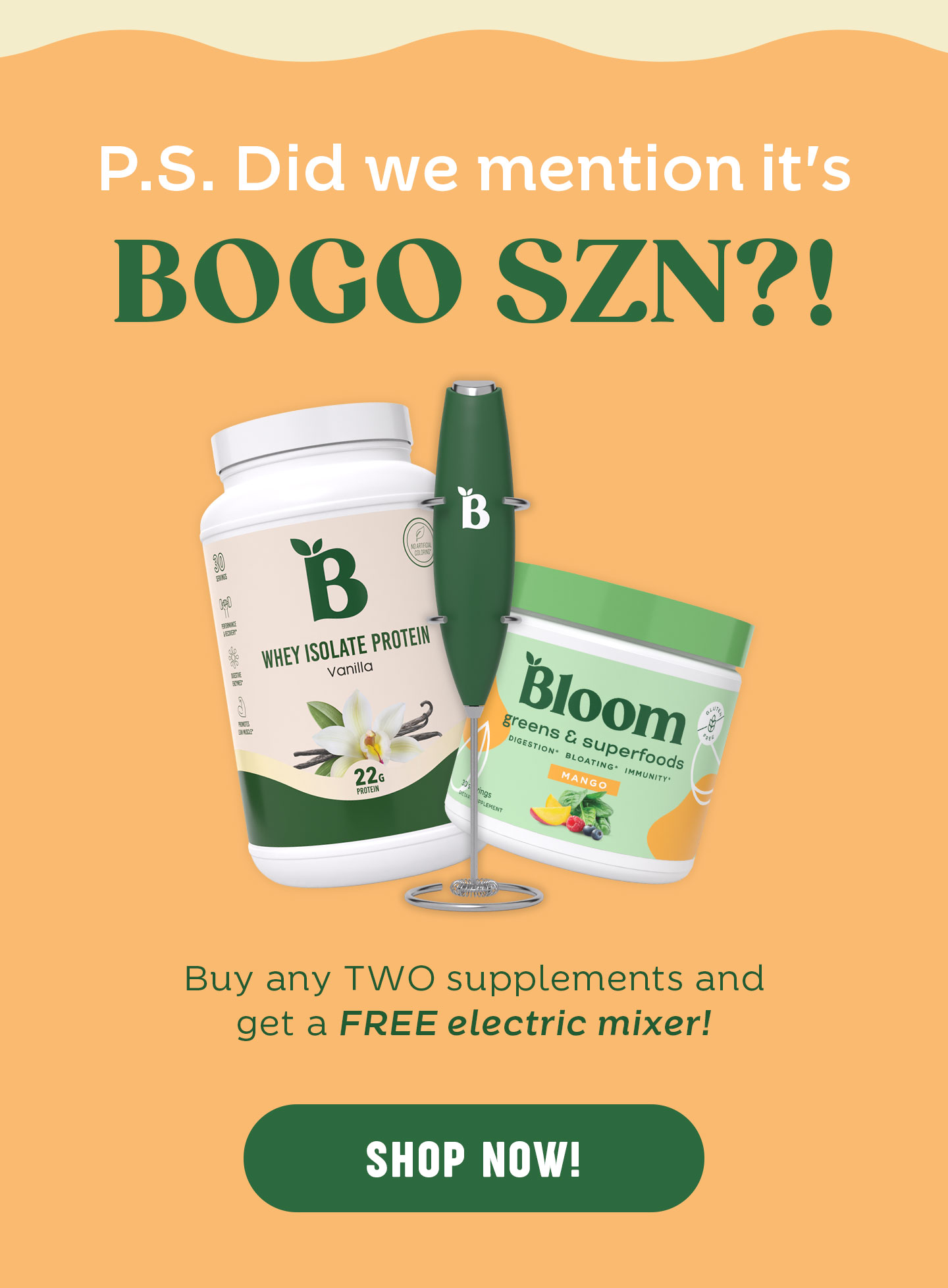 A Free Mixer for YOU! Bloom Nutrition