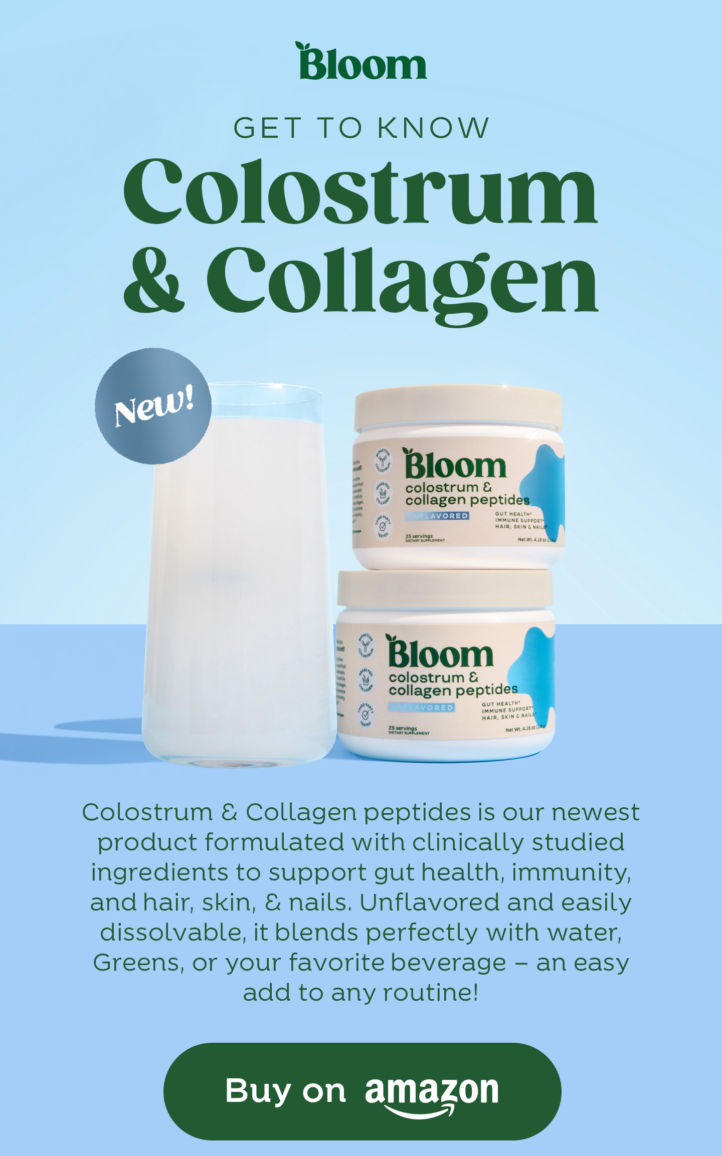 Bloom Nutrition Colostrum And Collagen Peptides Colostrum & Collagen 101 - Bloom Nutrition