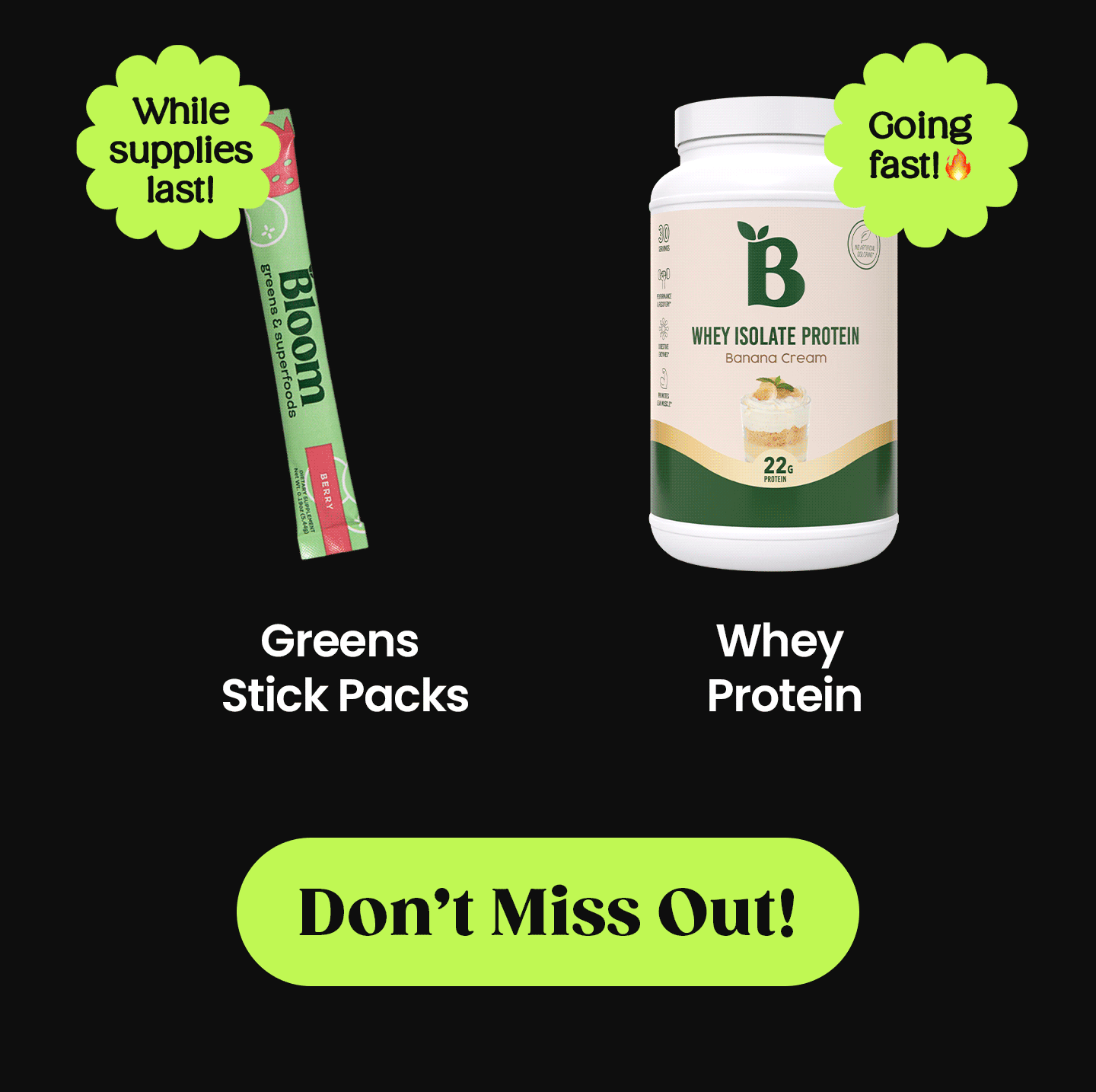 LAST CHANCE TO GET UP TO 50 OFF! ⏰ Bloom Nutrition