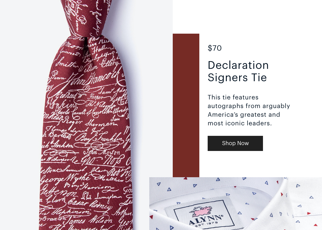 Declaration Signers Tie