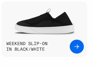 Weekend Slip-on Black White