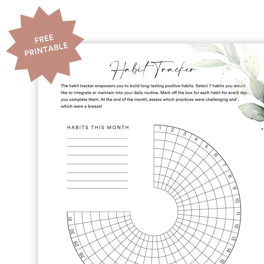 Habit Tracker Free Printable Silk Sonder