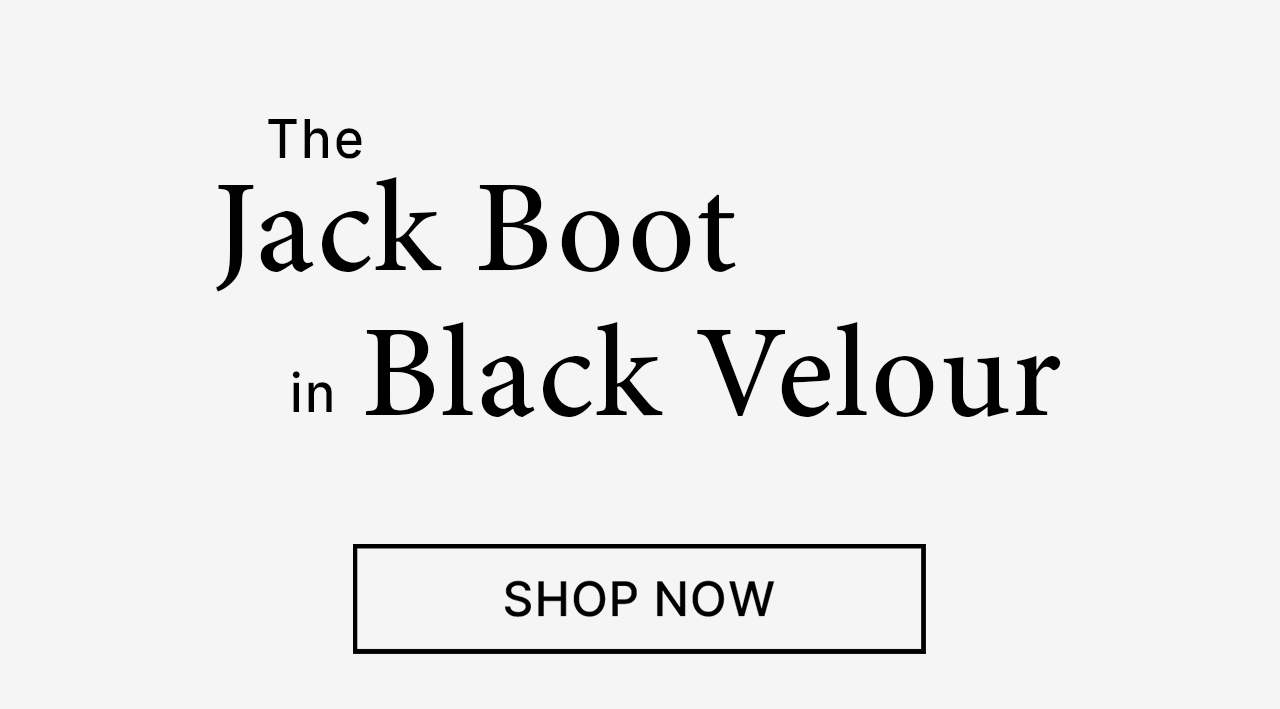 Jack Boot in Black Velour - Shop Button