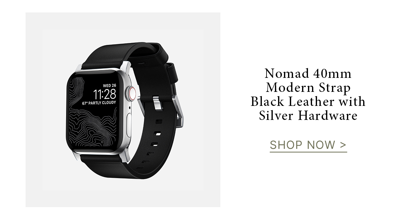 Nomad Black Leather Strap