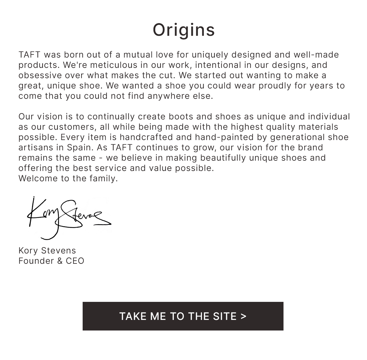Welcome Message from our founder