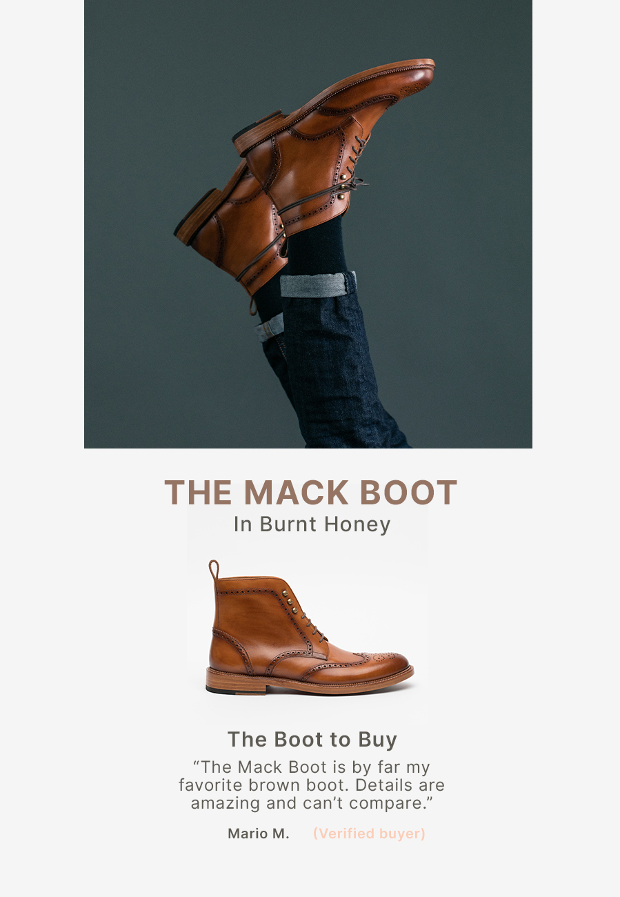 Mack boot in Burnt Honey - Review