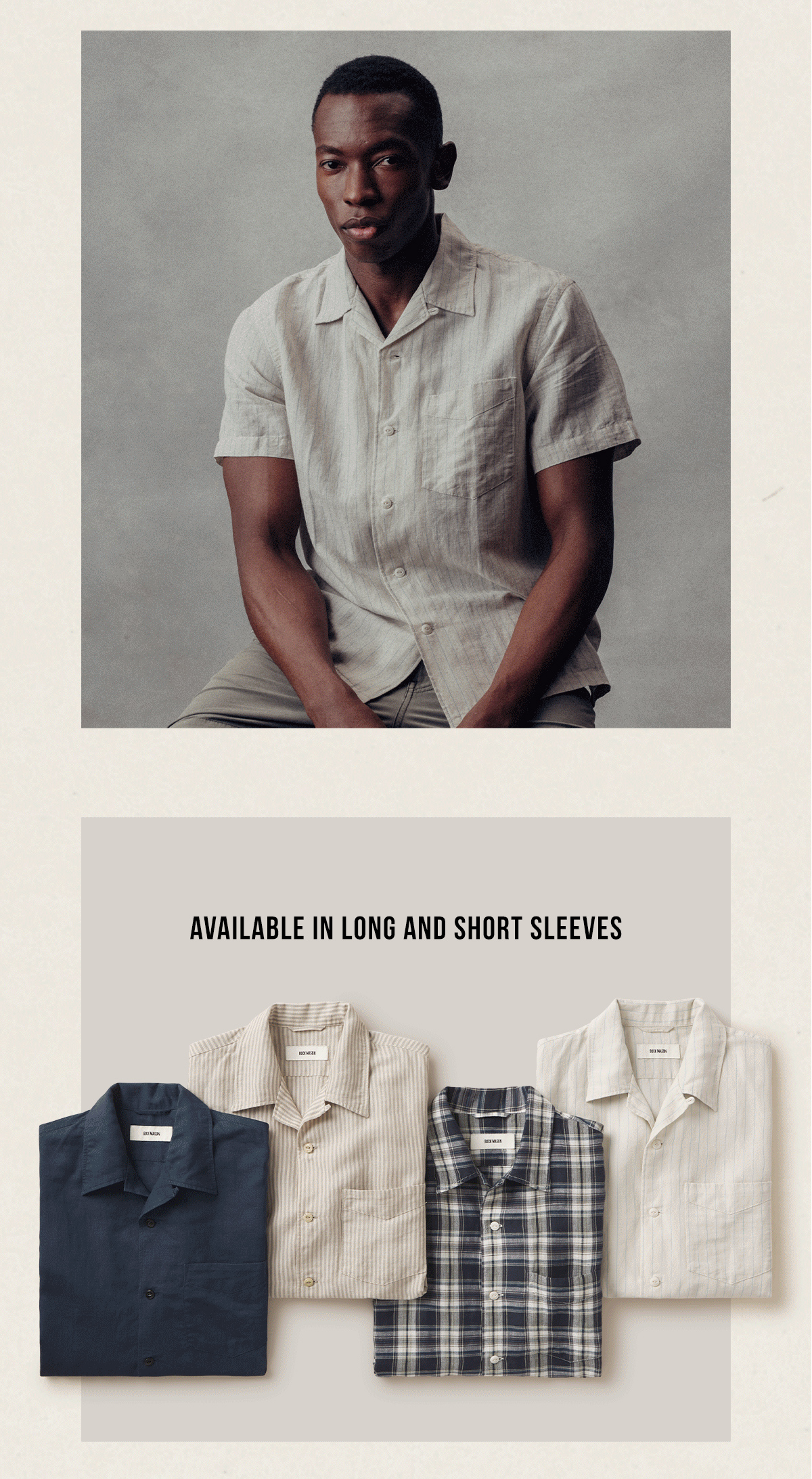Breeze Cotton Linen Camp Shirt Stripe