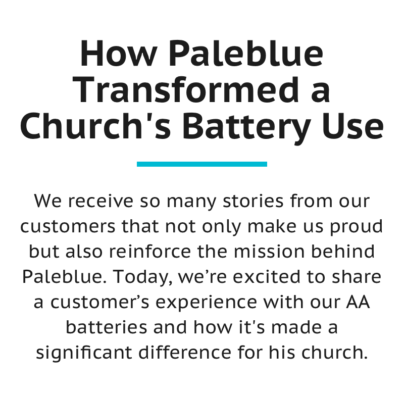 How Paleblue Transformed a Church's Battery Use