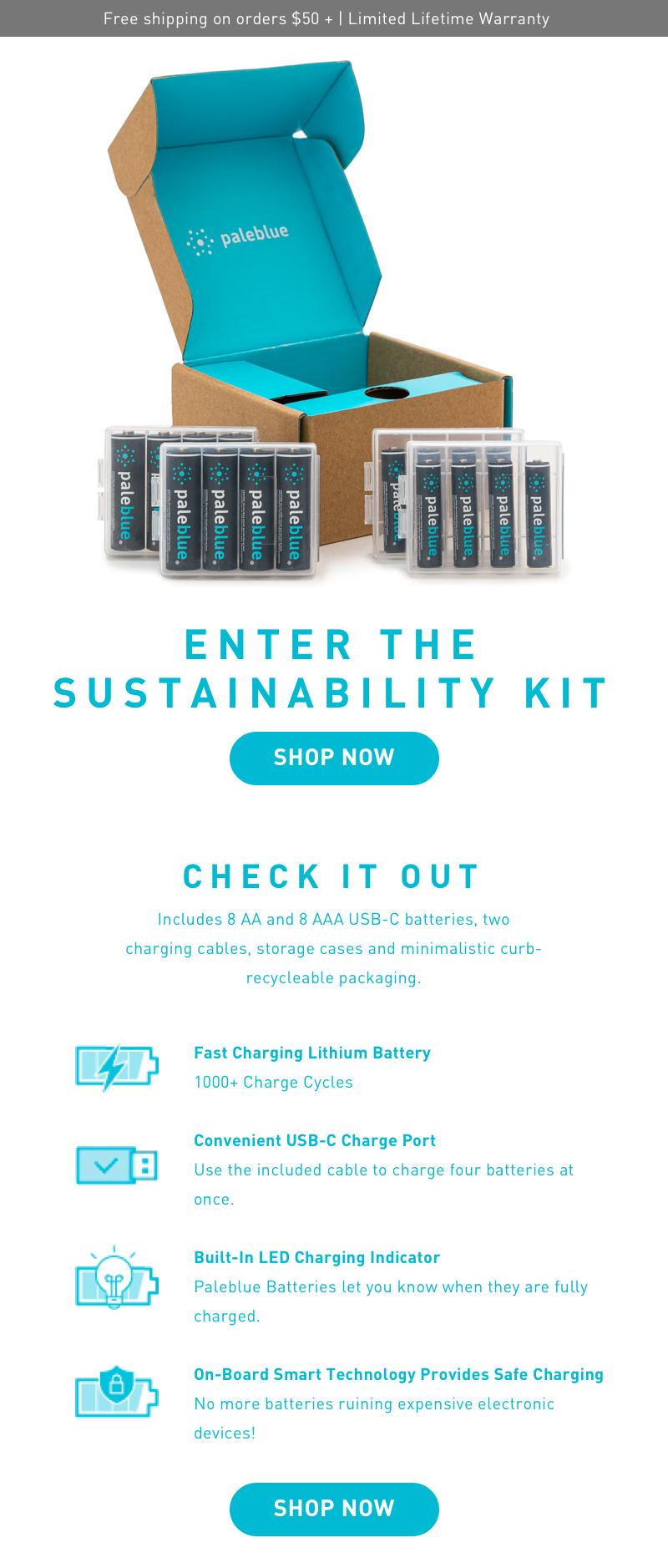 Charge Faster with the Sustainability Kit Pale Blue Earth