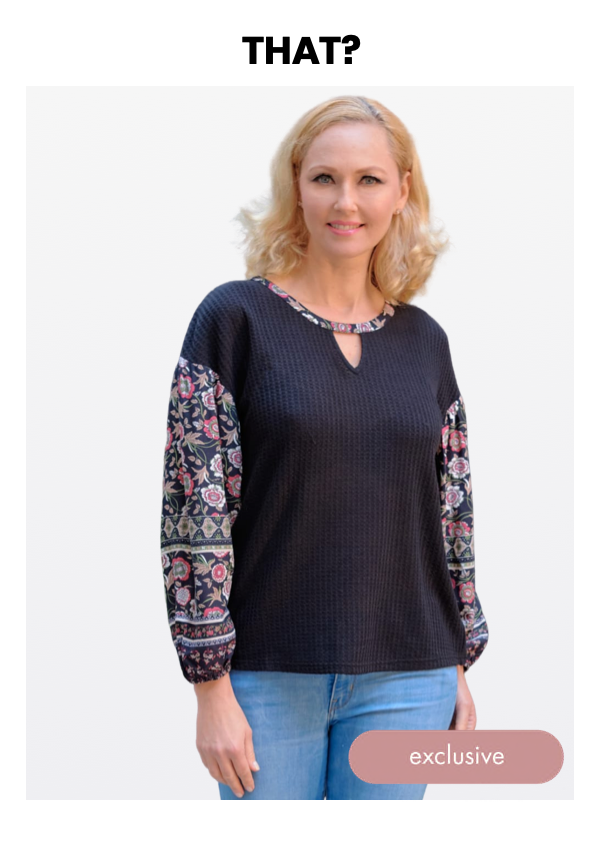 Shop the &quot;Westport Mix Media Thermal Knit Top&quot; by Westport