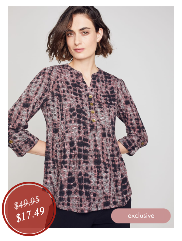 Shop the &quot;Roz &amp; Ali Rib Sweater Knit Popover&quot;