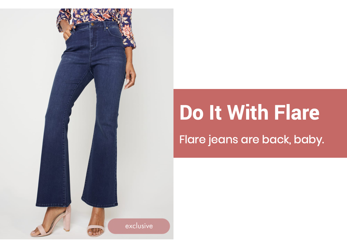 Shop the &quot;Westport Signaure 5 Pocket High Rise Modern Flare Leg Jean&quot; by Westport