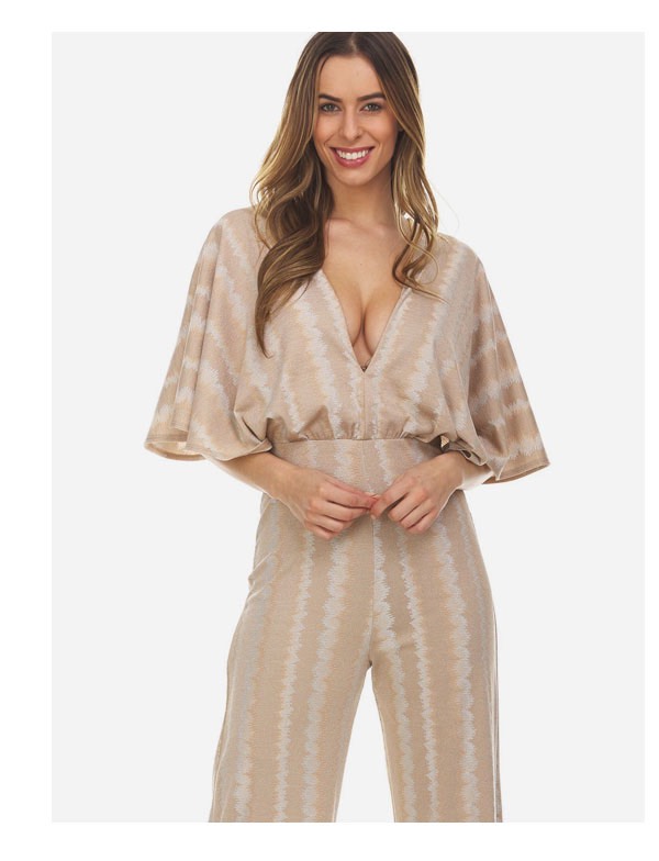 Shop the &quot;Striped Lurex Jumpsuit&quot; 