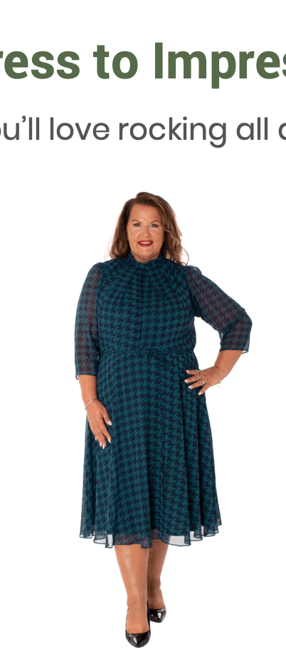 Shop the &quot;Printed Mock Neck Dress With Tie&quot; 