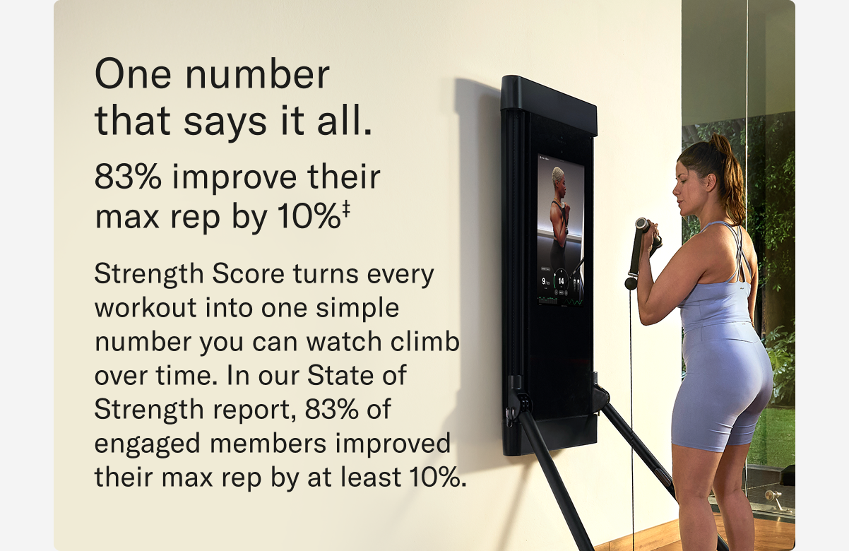 One number that says it all. 83% improve their max rep by 10%