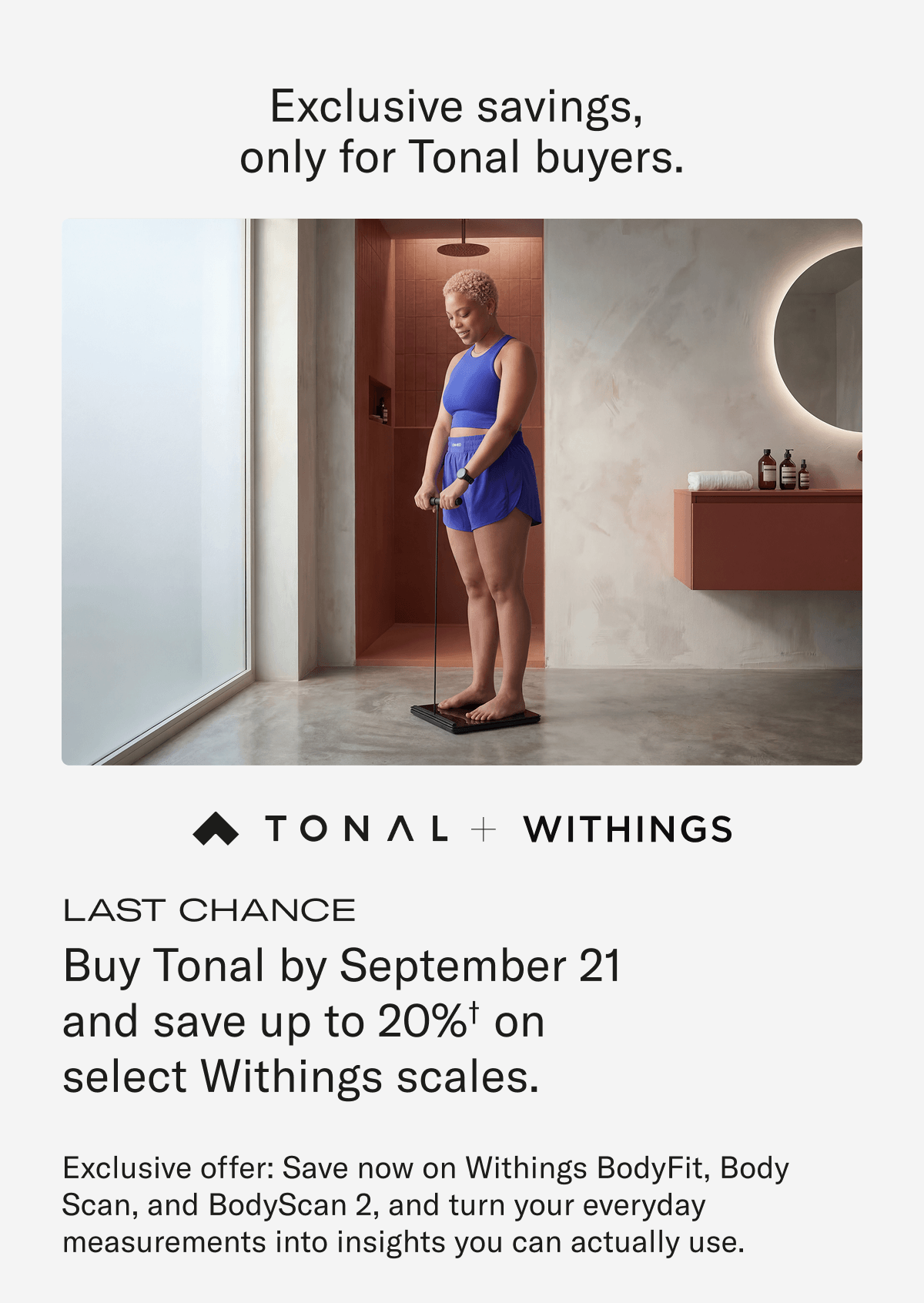 Tonal and Withings buy Tonal save on select scales