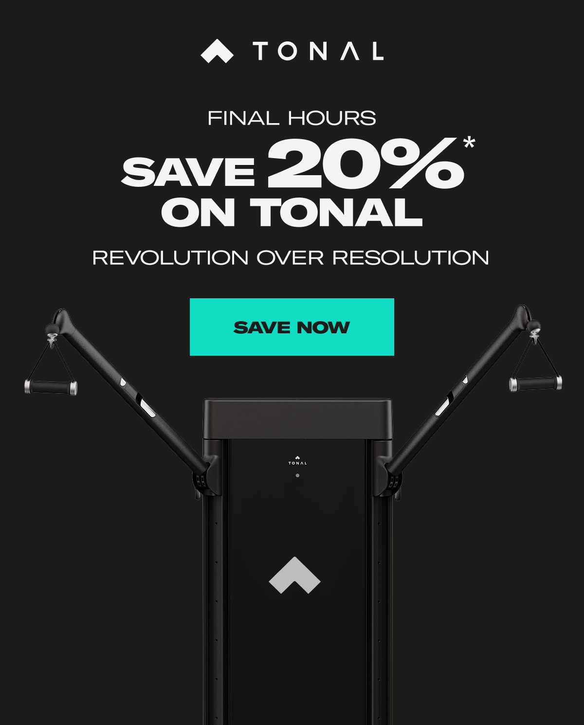 Final Hours. Save 20% on Tonal 2. Save Now