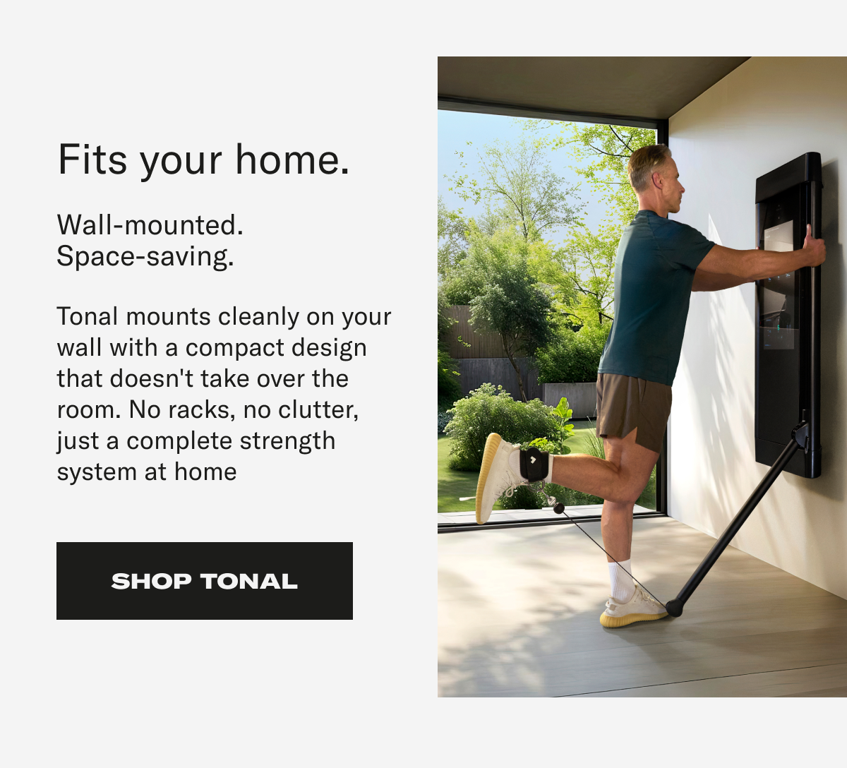 Fits your home wall-mounted space-saving shop tonal