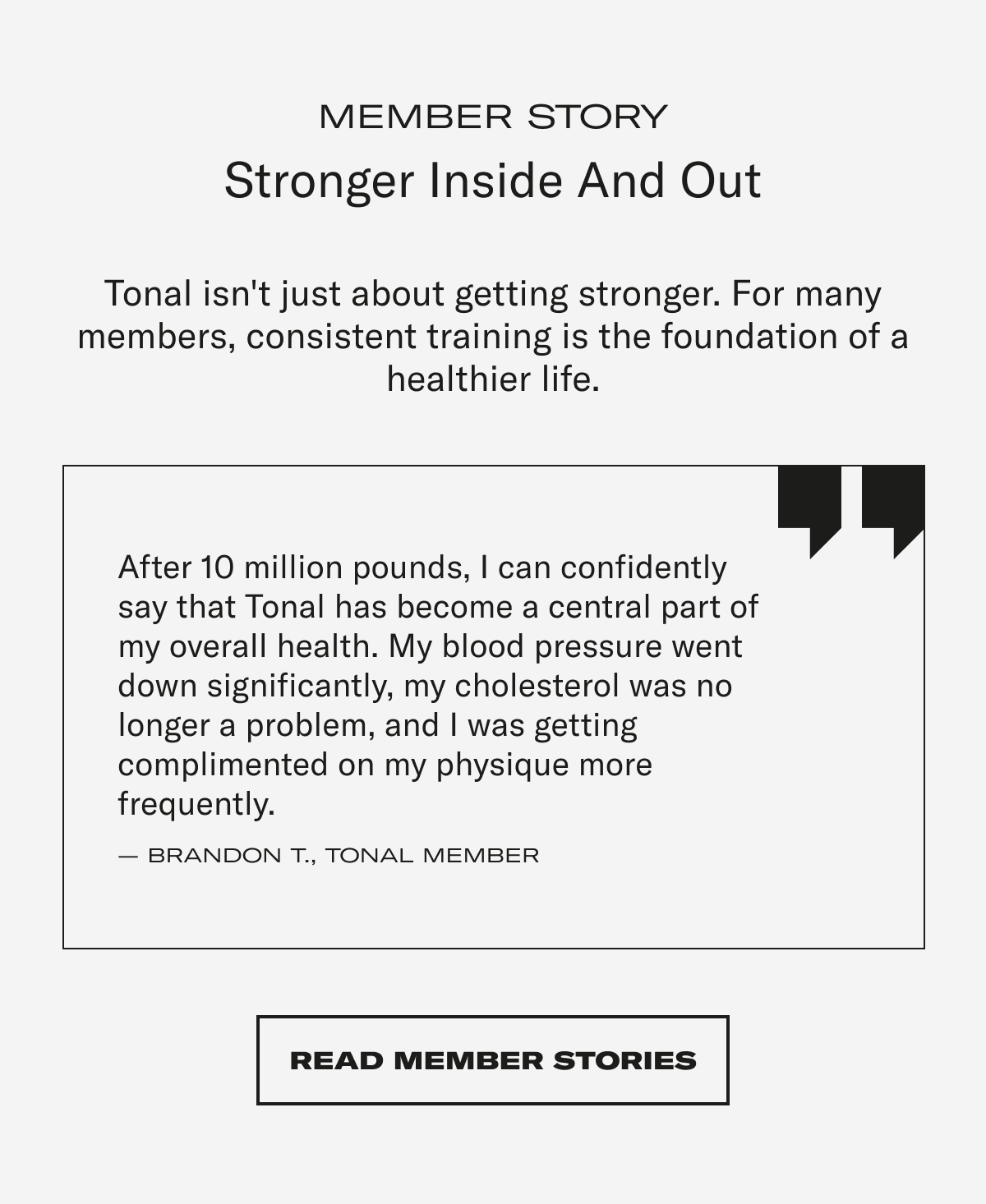 member story. read member stories