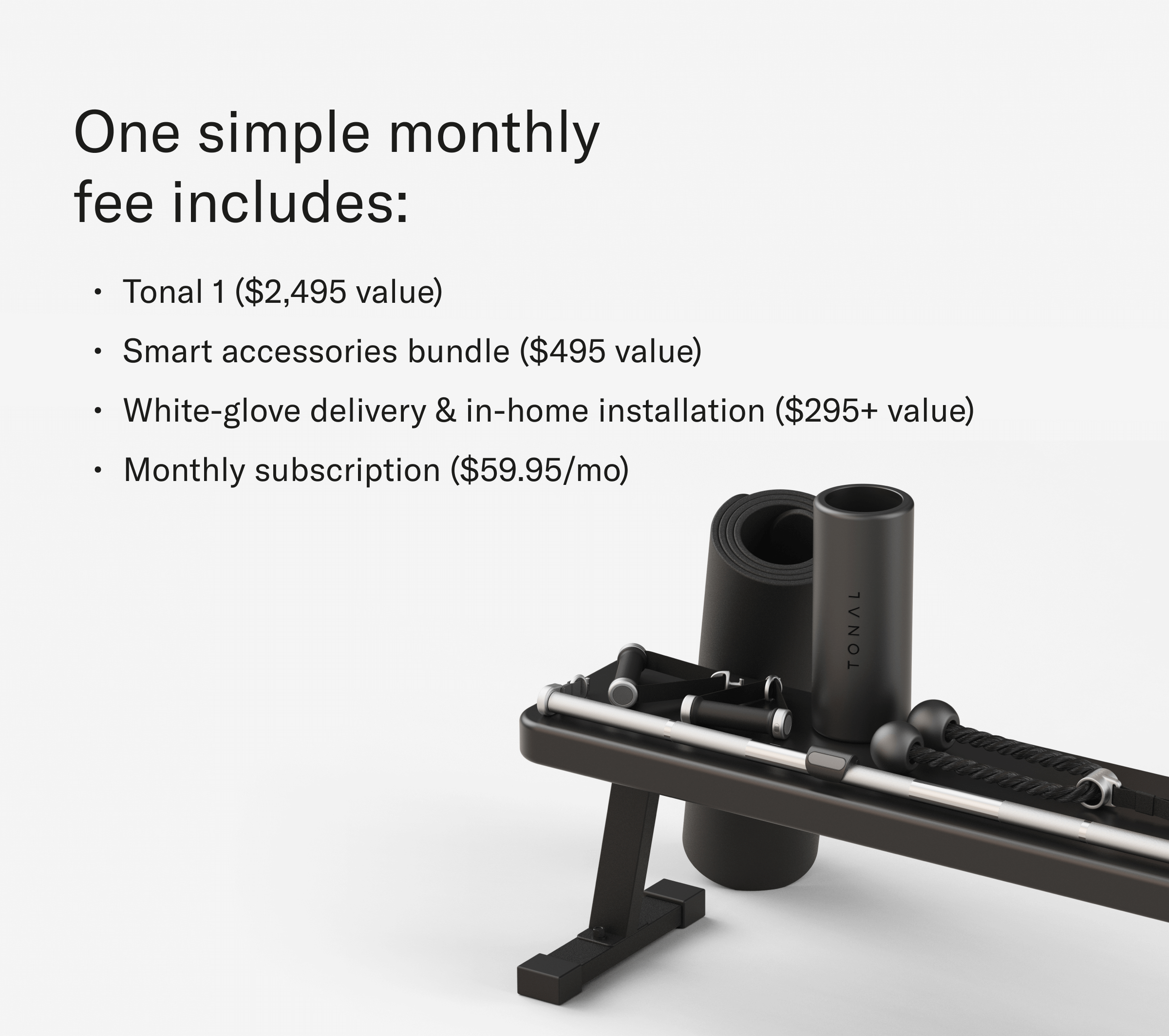 $790 value included. Includes accessories bundle and whit-glove delivery and in-home installation.